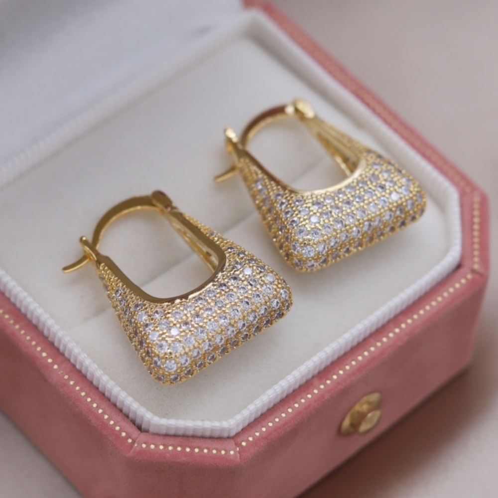 14k gold diamond earrings